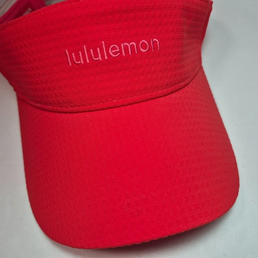 Lululemon All-Sport Visor Removable Sweatband Lulu Red One Size Adjustable